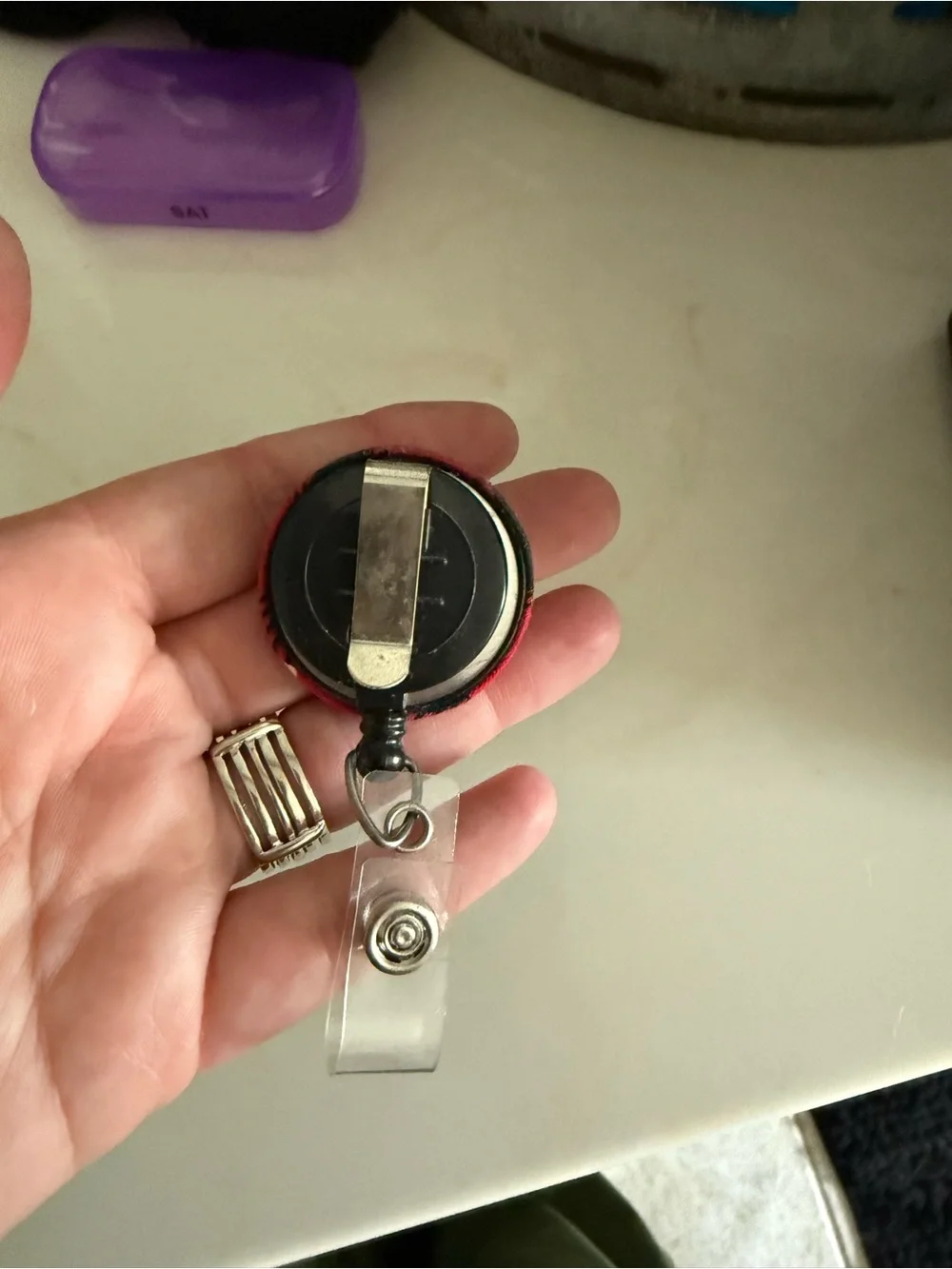 Georgia Bulldogs Badge Reel Retractable ID Holder